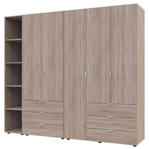 Фото шафи 2+3 ДСП з етажеркою ГЕЛАР ДОРОС (DOROS) дуб сонома