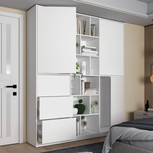 Фото білої шафи з шухлядами МОРГАН ДОРОС (DOROS) в інтер'єрі – наповнення