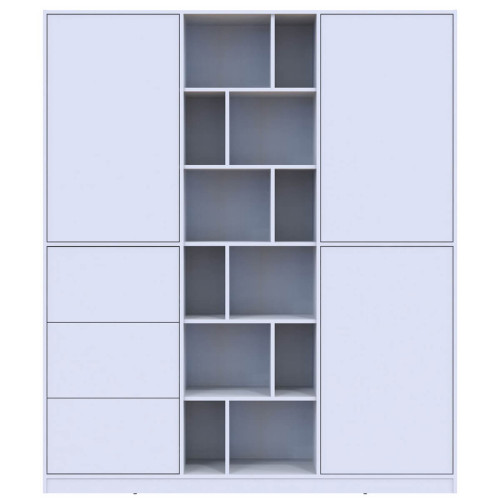 Фото білої шафи з шухлядами МОРГАН ДОРОС (DOROS) – вигляд спереду