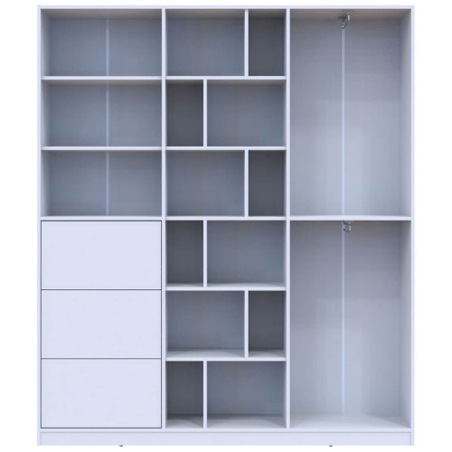 Фото білої шафи з шухлядами МОРГАН ДОРОС (DOROS) – вигляд спереду наповнення