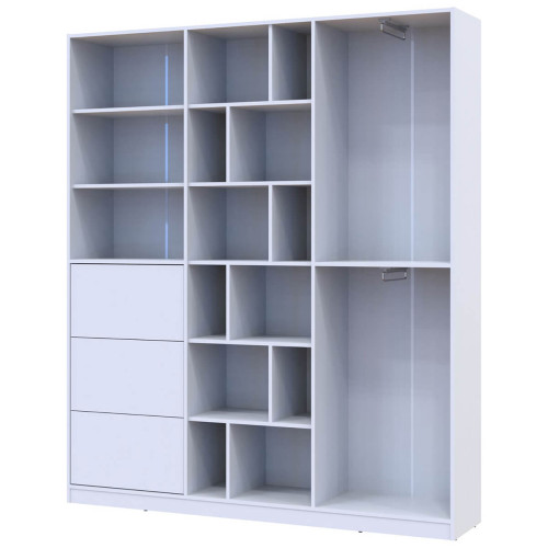 Фото білої шафи з шухлядами МОРГАН ДОРОС (DOROS) – вигляд збоку наповнення