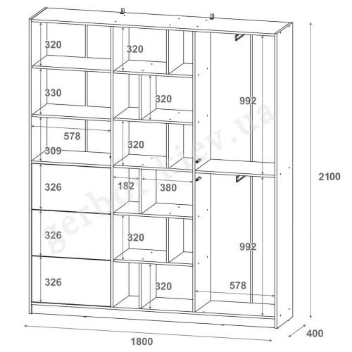МОРГАН Шафа з шухлядами ДОРОС (DOROS) білий