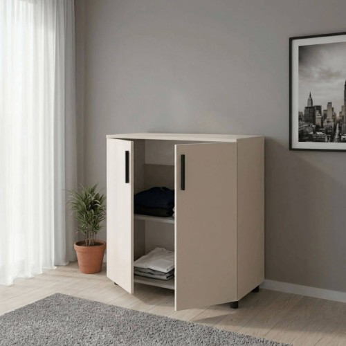 Фото тумби ТОРН 2 ДСП ДОРОС (DOROS) кашемір в інтер'єрі – наповнення