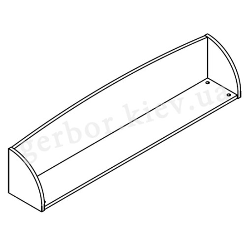 На фото схема полиці POL/120 Салерно Гербор