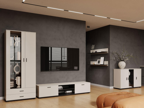 Фото комплекту меблів для вітальні SOHO 9 CAMA MEBLE кашемір / чорний