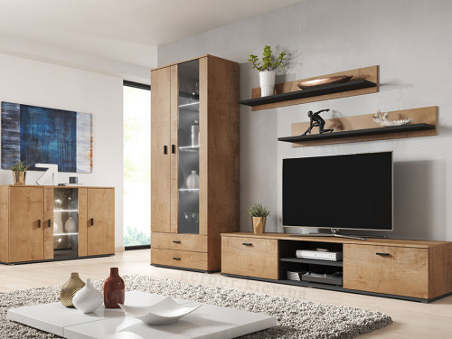 Фото комплекта мебели для гостиной SOHO 9 CAMA MEBLE дуб лефкас / черный