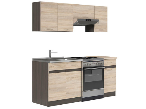 Фото кухні JUNONA LINE 180 ZBL BRW сонома – вигляд збоку