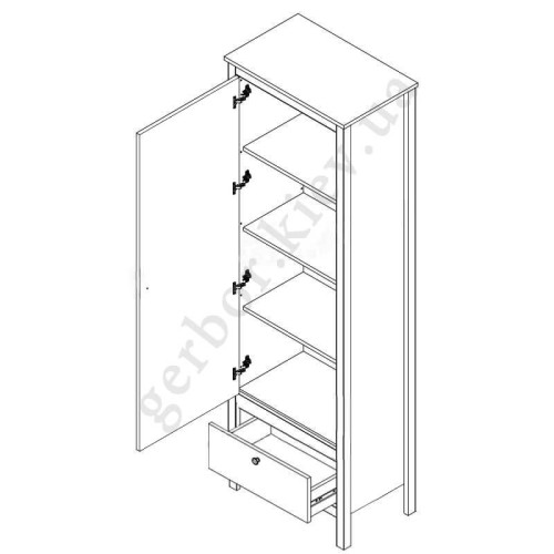 Фото пенала LOFT 1D1S MEBELBOS  – схема