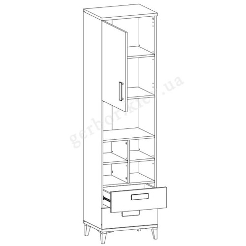 Фото стеллажа KUBO KB4 BOGFRAN – схема наполнения