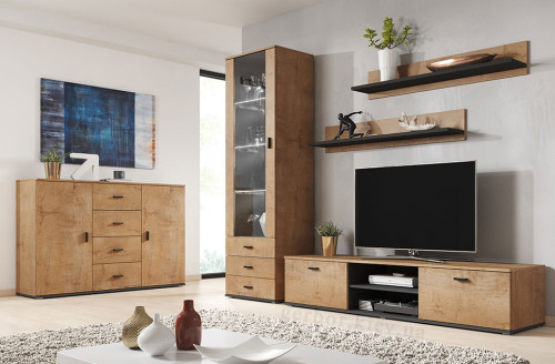 Фото комплекта мебели для гостиной SOHO 2 CAMA MEBLE дуб лефкас / черный