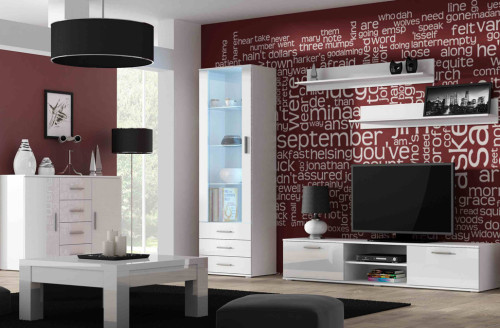 Фото комплекта мебели для гостиной SOHO 2 CAMA MEBLE белый / белый глянец