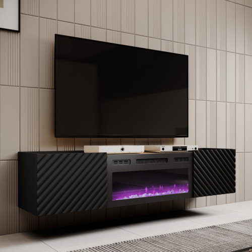 Фото тумби ТВ з електрокаміном ONDA EF CAMA MEBLE – настінний монтаж