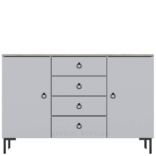 Фото комода СІМПЛ KOM2D4S БРВ (ВМК) вяз ліберті світлий / кашемір