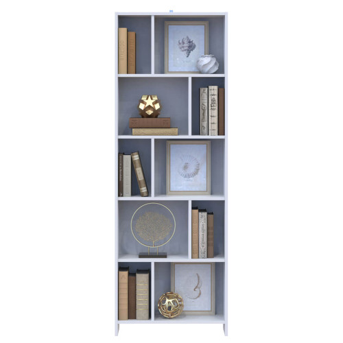 Фото білої етажерки Студент ДОРОС (DOROS) з предметами – вигляд спереду