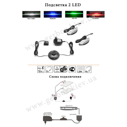 Фото подсветки 2 LED комода комплекта мебели для гостиной SOHO 10 CAMA MEBLE