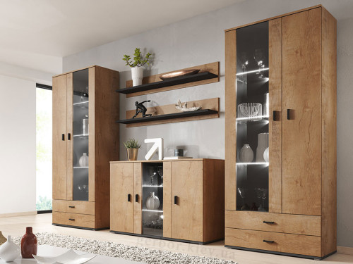 Фото комплекта мебели для гостиной SOHO 10 CAMA MEBLE дуб лефкас / черный