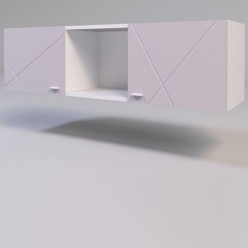 Фото навесного шкафа Х-СКАУТ Х-15 Санти белый / розовый