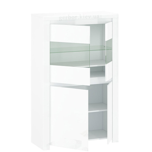 Фото низкой витрины LINGO 2D2W MEBELBOS – наполнение