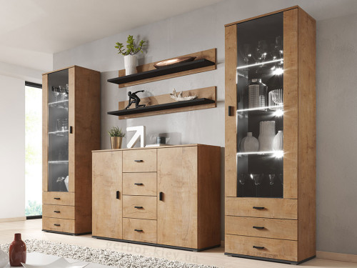 Фото комплекта мебели для гостиной SOHO 3 CAMA MEBLE дуб лефкас / черный