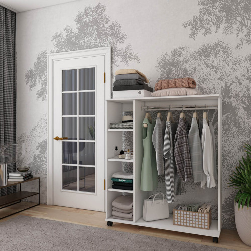 Фото білої гардеробної стійки Д1 ДОРОС (DOROS) в інтер'єрі 