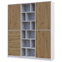 МОРГАН Шафа з шухлядами ДОРОС (DOROS) білий / дуб артизан