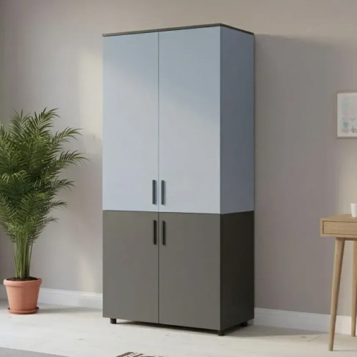 Фото шафи ТОРН 2 ДСП полиці ДОРОС (DOROS) антрацит / сірий в інтер'єрі