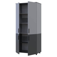 ТОРН Шафа 2 ДСП полиці ДОРОС (DOROS) антрацит / сірий