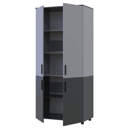 Фото шафи ТОРН 2 ДСП полиці ДОРОС (DOROS) антрацит / сірий – наповнення
