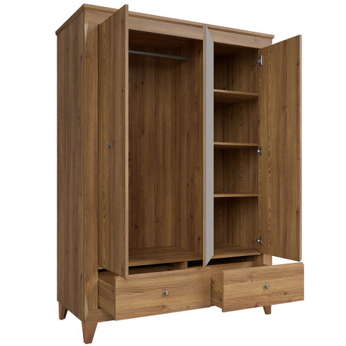 Фото наполнения шкафа BERGEN SZF2D1M2S BRW