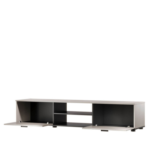 Фото комплекту меблів для вітальні SOHO 4 CAMA MEBLE кашемір / чорний – наповнення тумби під телевізор