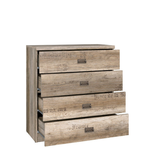 Фото комода MALCOLM KOM4S/80 BRW - наполнение