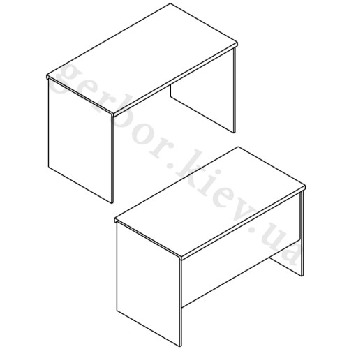 Фото письмового столу ШАНТАЛЬ BIU120 Гербор – схема
