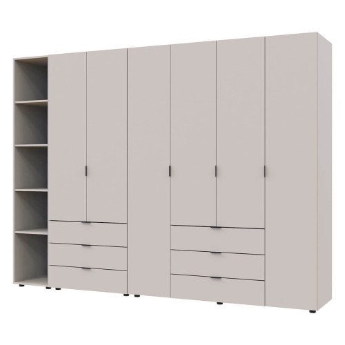 Фото шафи 2+4 ДСП з етажеркою ГЕЛАР ДОРОС (DOROS) кашемір