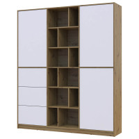 МОРГАН Шафа з шухлядами ДОРОС (DOROS) дуб артизан / білий