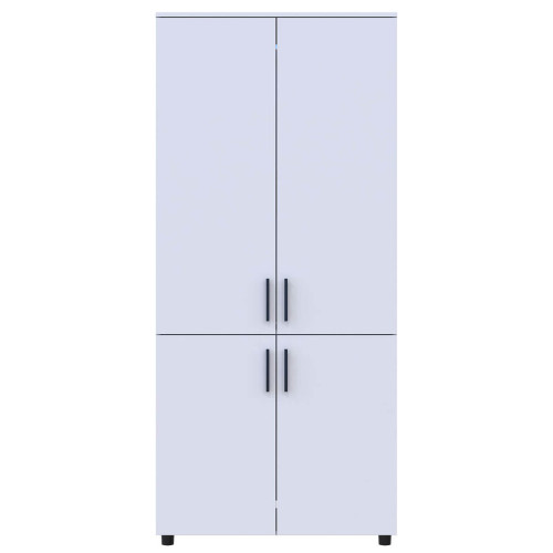 Фото білої шафи ТОРН 2 ДСП полиці ДОРОС (DOROS) – вигляд спереду