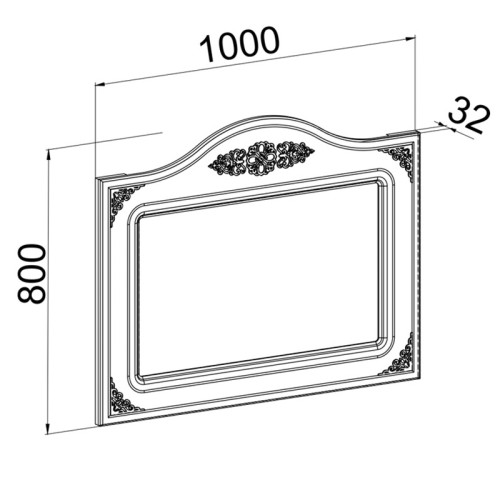 Фото зеркала БЕЛЛЬ АС-08 Санти - размеры
