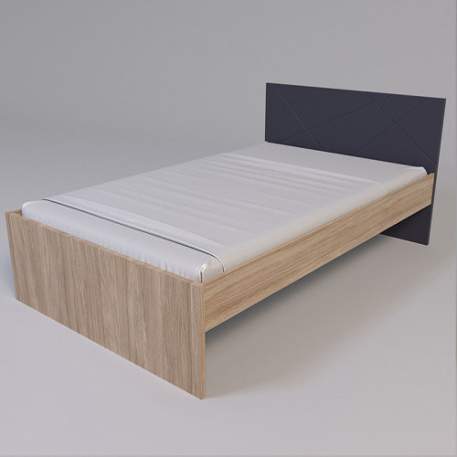 На фото кровать 120 (каркас) Х-СКАУТ Х-12 Санти дуб каменный / графит