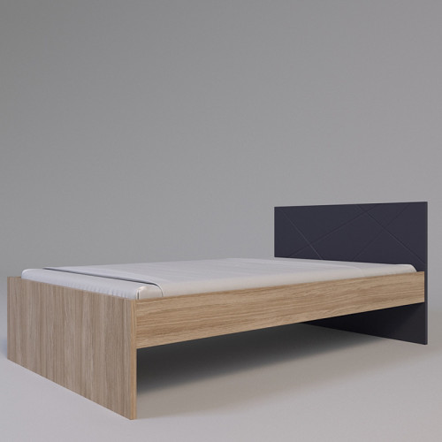 Фото кровати 120 (каркас) Х-СКАУТ Х-12 Санти дуб каменный / графит