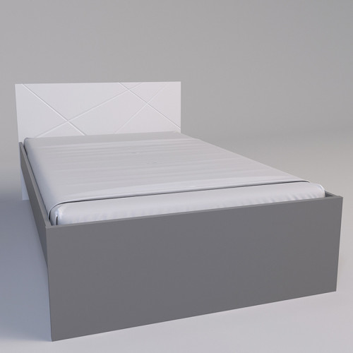 На фото кровать 120 (каркас) Х-СКАУТ Х-12 Санти серый / белый