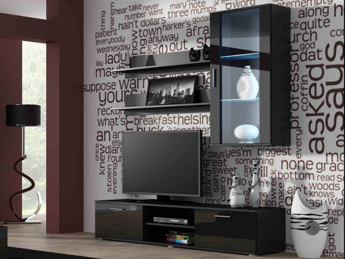 Фото комплекта мебели для гостиной SOHO 5 CAMA MEBLE черный / черный глянец