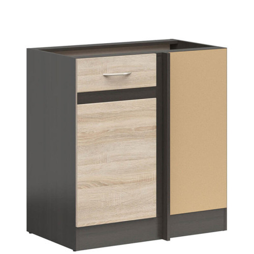 Фото правої кутової тумби JUNONA LINE DNW/100/82P BBL BRW сонома – вигляд збоку