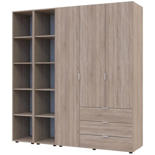Фото шафи 3 ДСП з 2 етажерками ГЕЛАР ДОРОС (DOROS) дуб сонома