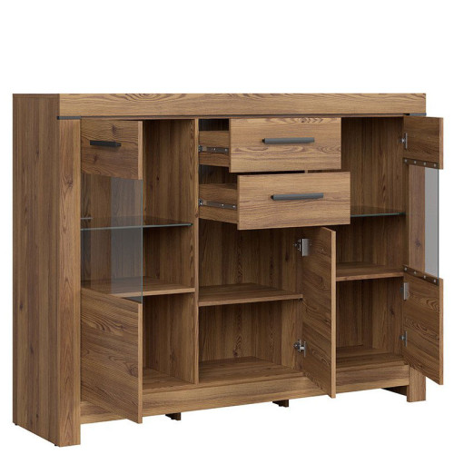 Фото буфета BALIN KOM1D2W2S BRW лиственница sibiu золотая – наполнение