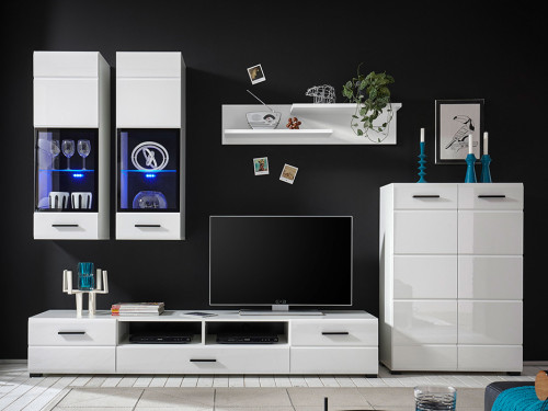 Фото вітальні АРКТИКА БРВ німфея альба / білий глянець – вигляд спереду