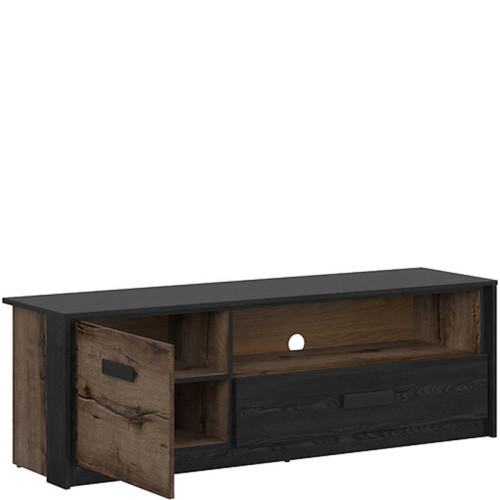 Фото тумбы ТВ KASSEL RTV1D1S 
 BRW – наполнение