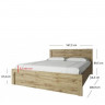 Фото ліжка 160 DOORSET MEBELBOS – розміри