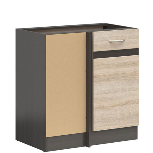 Фото лівої кутової тумби JUNONA LINE DNW/100/82L BBL BRW сонома – вигляд збоку