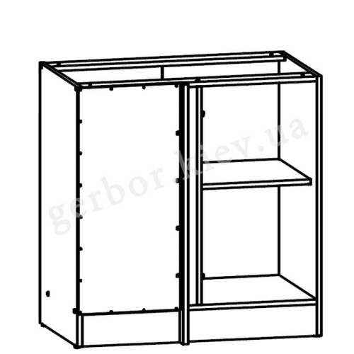 Фото лівої кутової тумби JUNONA LINE DNW/100/82L BBL BRW сонома – схема наповнення