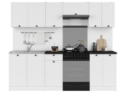 Фото кухні JUNONA LINE 240 BBL BRW білий зі стільницею