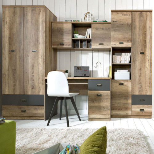 Фото навесного шкафа MALCOLM SFW2D BRW - комплект мебели для детской